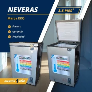 Nevera 3.5 Pies³ EKO - Compacta, Eficiente y Moderna para tu Hogar