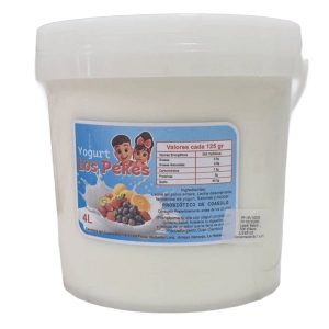 Yogurt Natural SIN AZUCAR Probiótico Coagulado Los Pekes 4L - Salud y Sabor en Cada Cucharada (copia)
