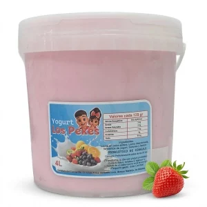 Yogurt de Fresa Probiótico Los Pekes 4L - Envío Gratis, Saludable y Delicioso