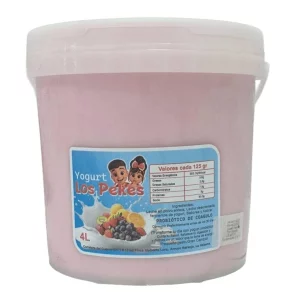 Yogurt de Fresa Probiótico Coagulado Los Pekes 4L - Envío Gratis, Saludable y Delicioso