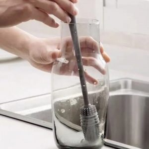 Cepillo Limpiador de Silicona con Mango Largo