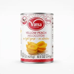Melocotón en Almíbar Vima 425g | Fruta Dulce Lista para Consumir | Calidad Premium