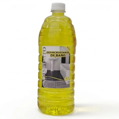 Desincrustante para baño Infinito 1L, envase blanco con etiqueta verde y tapón dosificador, elimina sarro y cal