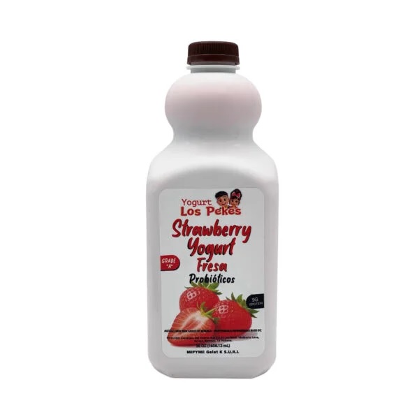 Yogurt Probiótico de Fresa Los Pekes 1.6L | Bebible para Niños