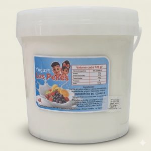 Yogurt Natural con Azúcar Los Pekes 4L | Bebible y Cremoso