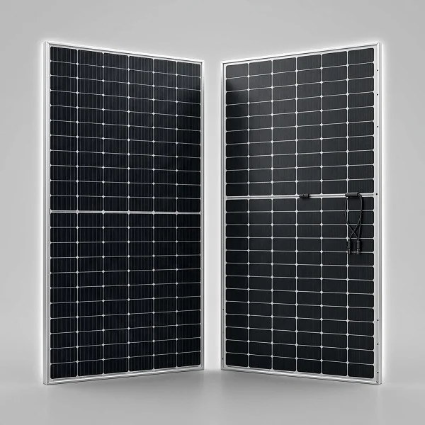 Panel solar 590W bifacial de alto rendimiento para sistemas solares residenciales e industriales