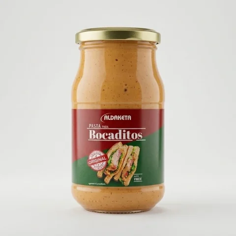 Pasta para bocaditos Aldaketa frasco de cristal con crema untable sabrosa para sandwiches y canapes de fiesta