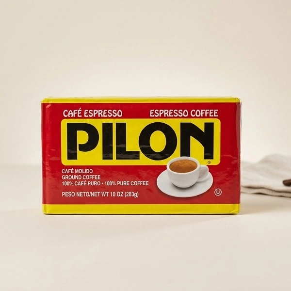 Paquete de Café Pilón Espresso Molido 100% Puro de 10 oz (283g) empaque rojo tradicional para cafetera italiana colada