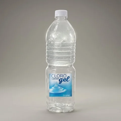Botella de cloro gel concentrado 1l limpiador multisuperficies original con fórmula densa anti-salpicaduras