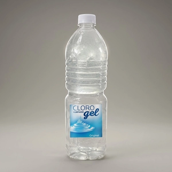 Botella de cloro gel concentrado 1l limpiador multisuperficies original con fórmula densa anti-salpicaduras