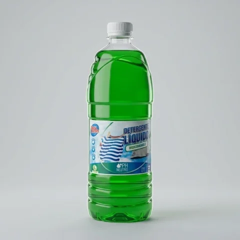 Detergente líquido biodegradable Roy Clean 2L botella verde pH neutro para ropa delicada