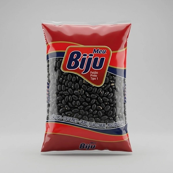 Paquete de frijol negro tipo 1 marca Meu Biju de 1kg seleccionado para cocción rápida y caldo espeso.